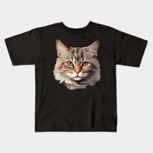 Cute brown cat Kids T-Shirt